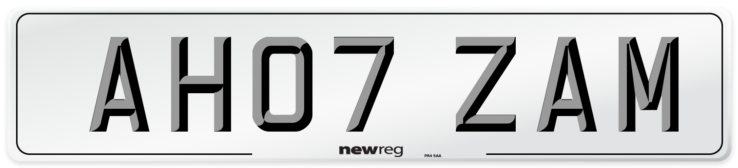 AH07 ZAM Number Plate from New Reg
